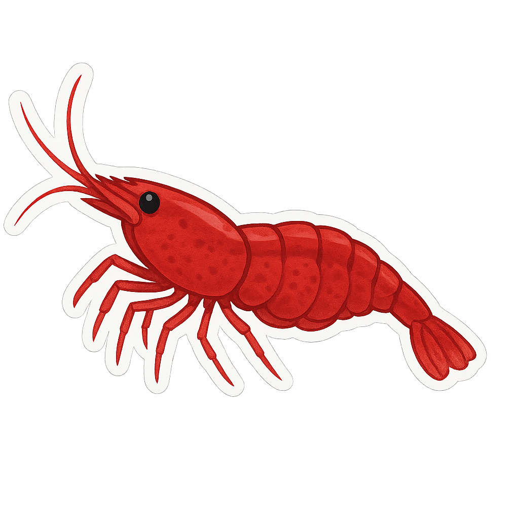 Neocaridina Shimp Stickers - 12 pack